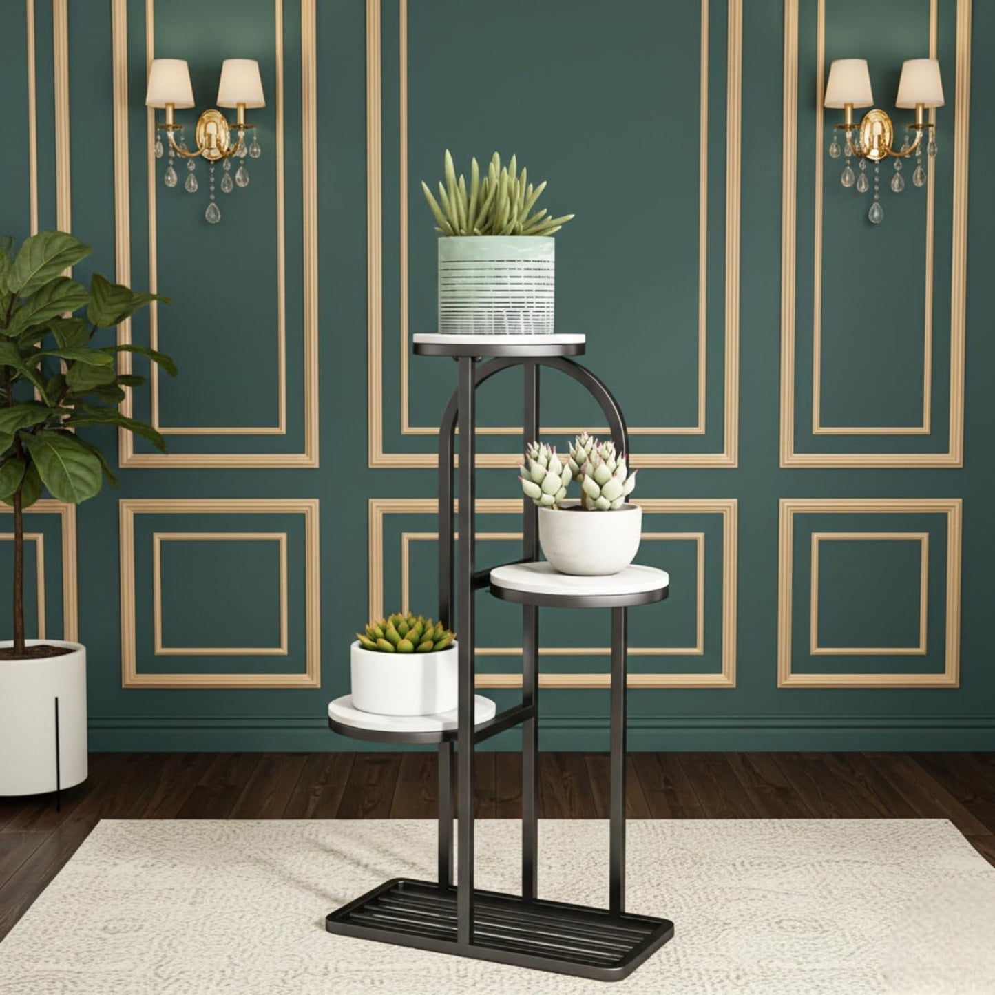 Modern Wooden flower pot Table