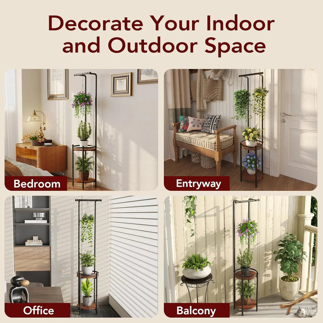 lant Stands Plant Stand for Balcony Rust Proof Metal Plant Stand