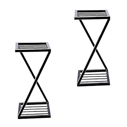 Modern Plant Stand black pack of 2
