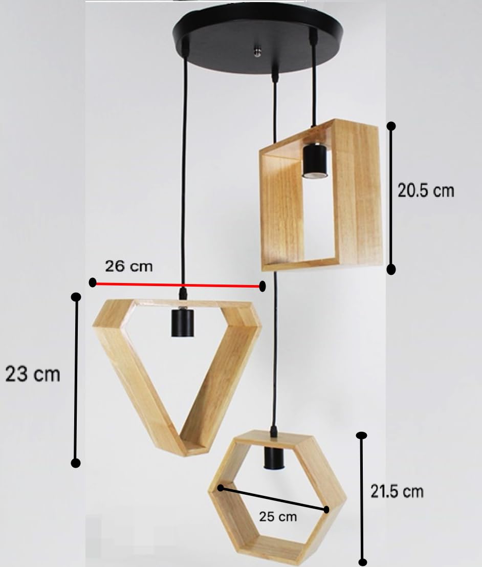 Wooden Ceiling Lamp for Dining Hall Wooden Hanging Lamp
