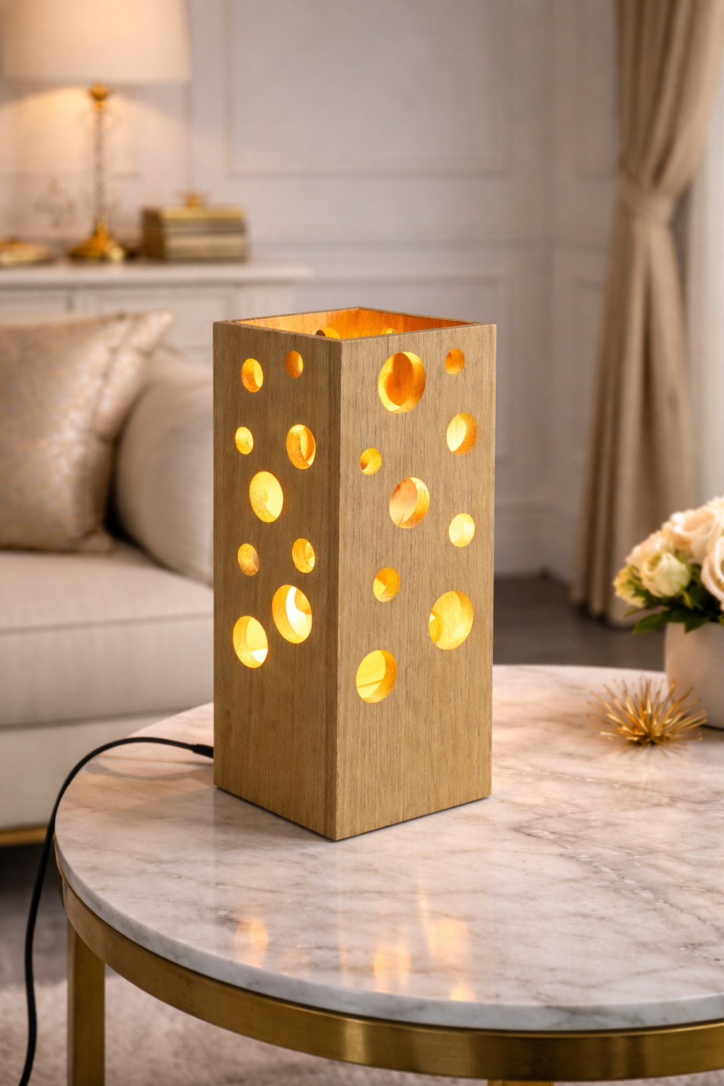 Luxury Metal Lamp Gold (L-Bee)