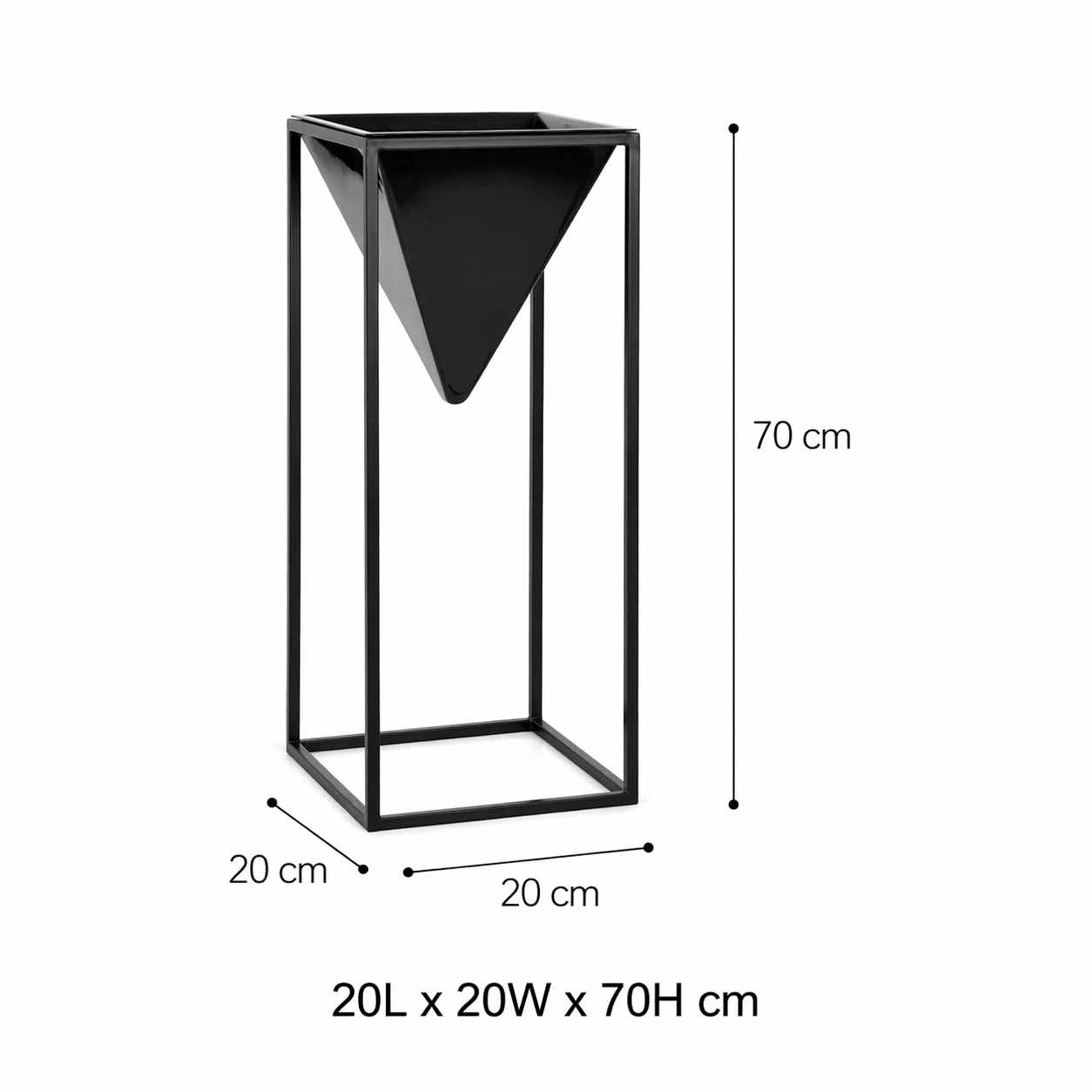 Flower pot stand full black