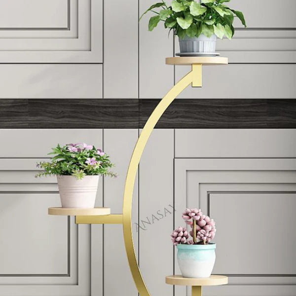 Multi Layer Timber Flower Plant Stand Modern Decoration Plant