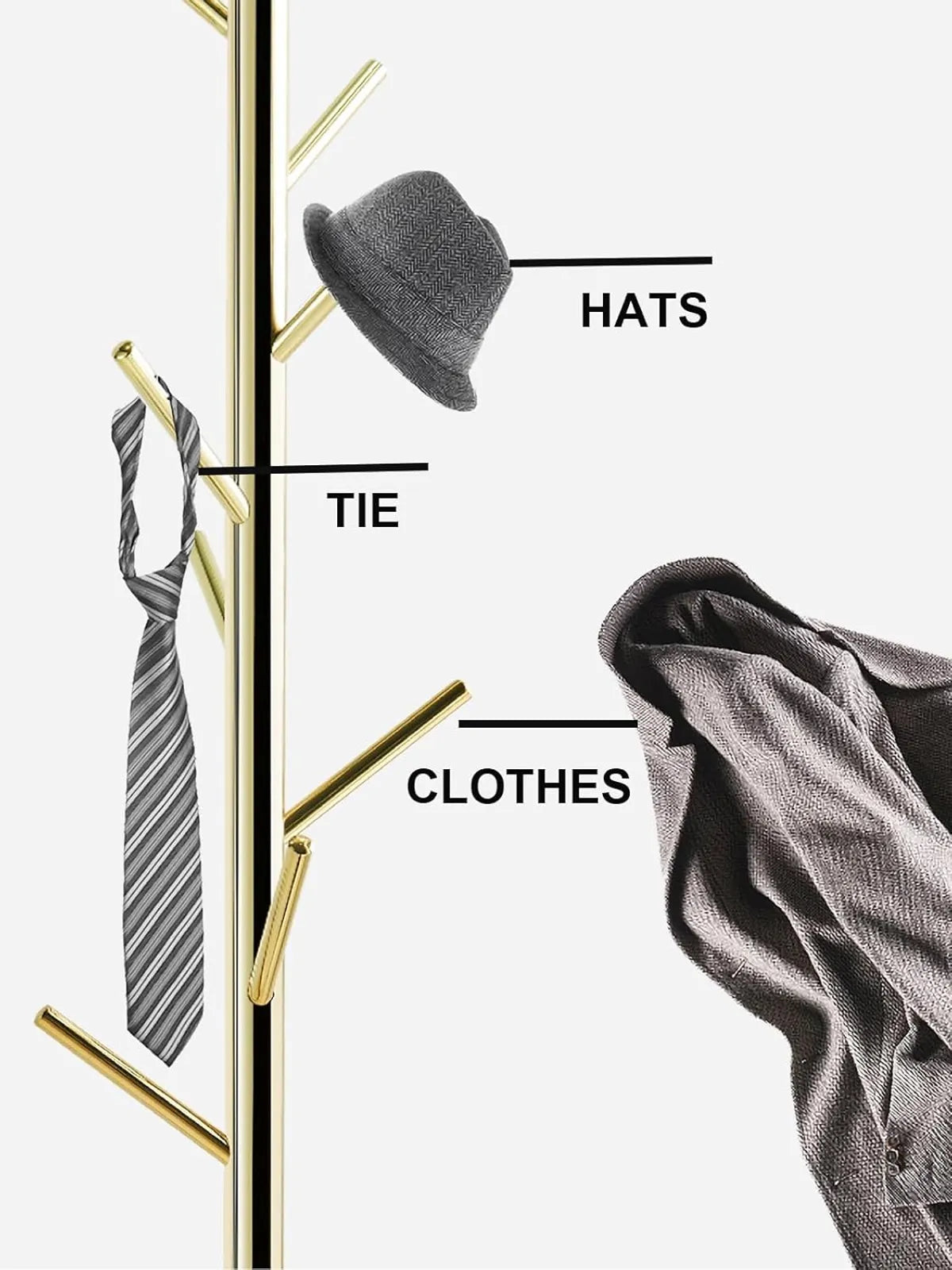 Westons Craft Coat Rack With Natural Marble Base