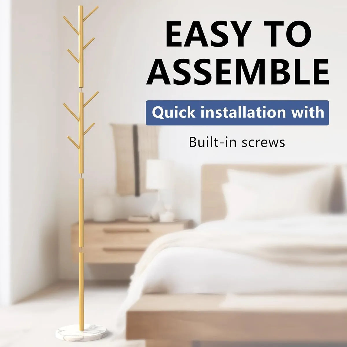 Westons Craft Coat Rack With Natural Marble Base