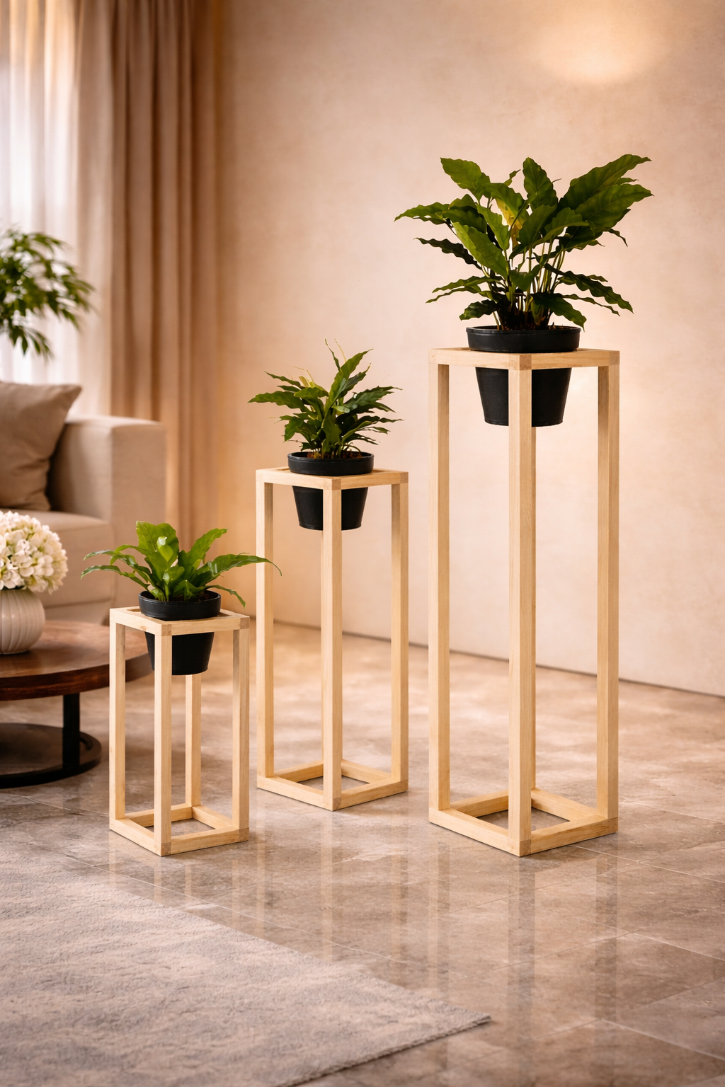 Modern Plant Stand Wooden