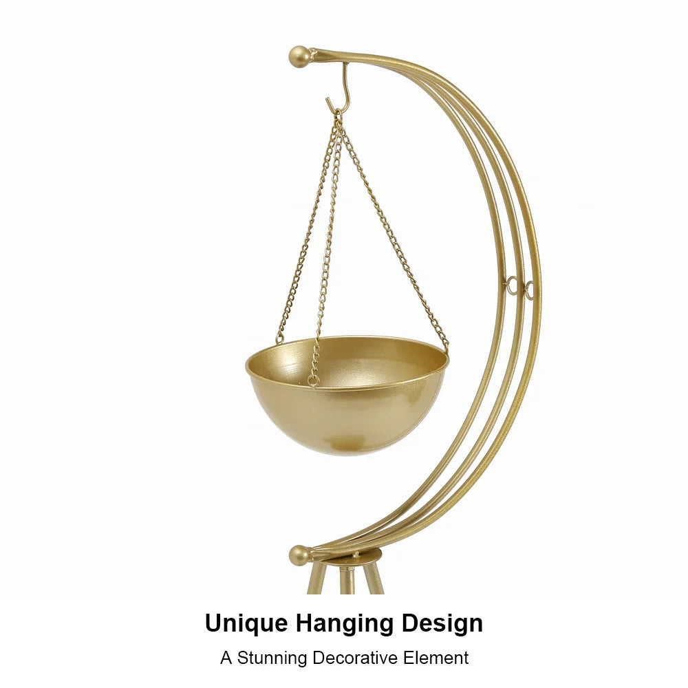 Modern Metal Moon Flower Stands