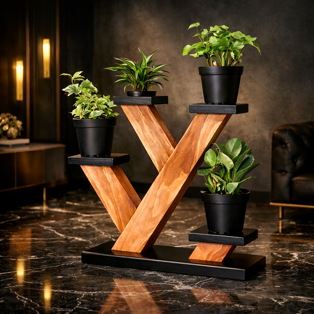 Modern Plant Stand Wooden
